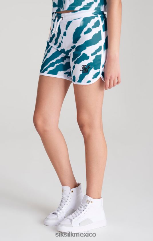 short blanco teñido anudado vestir chicas SikSilk 8TT44N358