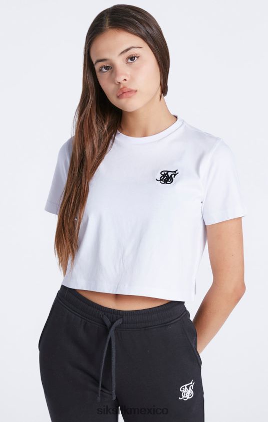 camiseta corta blanca esencial vestir chicas SikSilk 8TT44N321