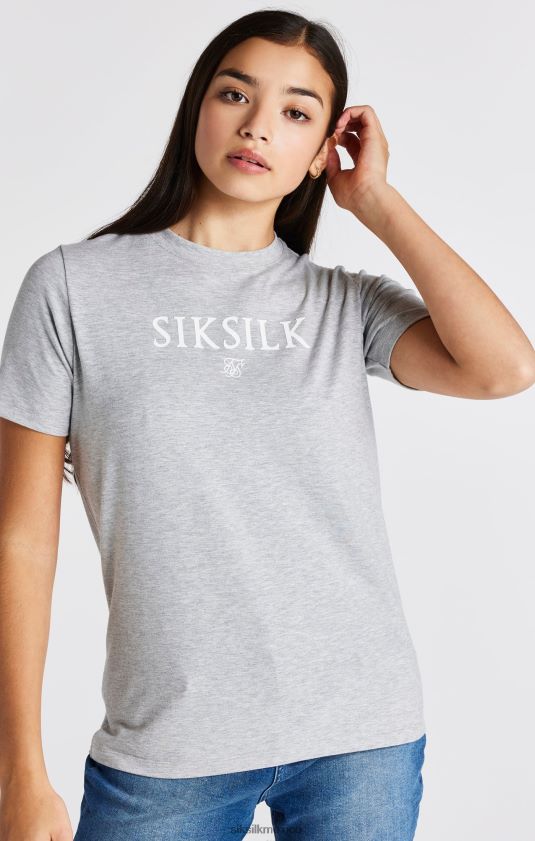 camiseta gris jaspeado con la marca vestir chicas SikSilk 8TT44N318