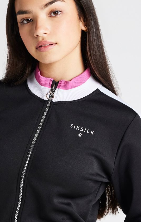 chaqueta retro negra vestir chicas SikSilk 8TT44N341