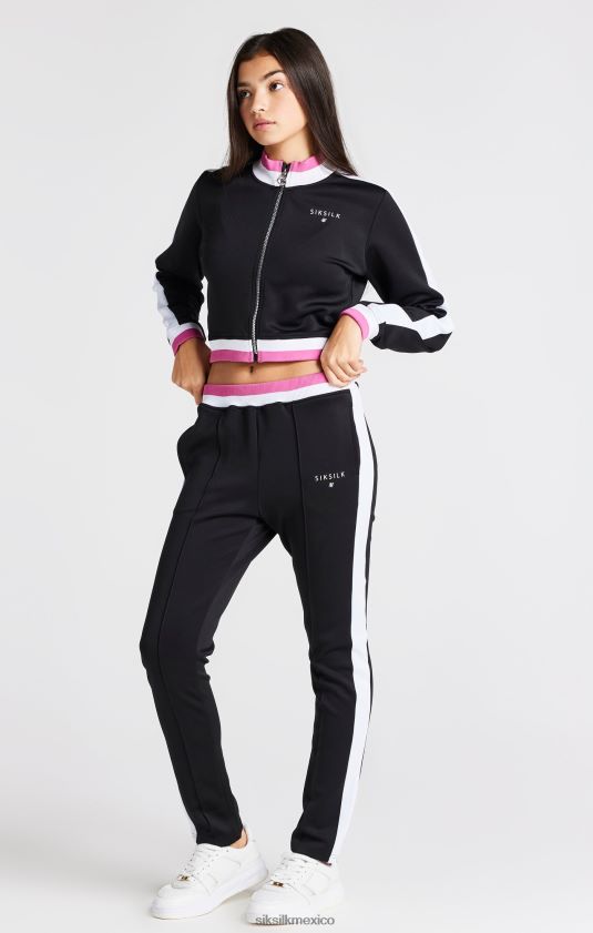 chaqueta retro negra vestir chicas SikSilk 8TT44N341