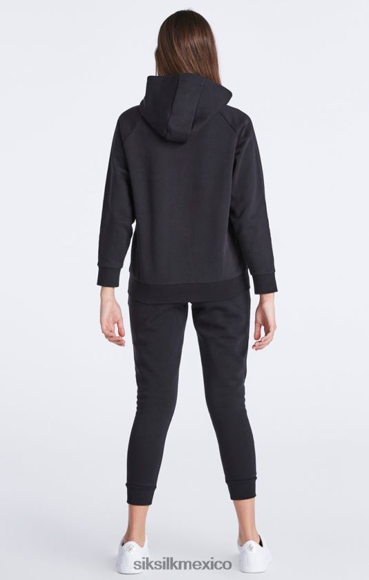 sudadera con capucha negra Essentials vestir chicas SikSilk 8TT44N335