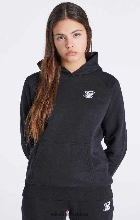 sudadera con capucha negra Essentials vestir chicas SikSilk 8TT44N335