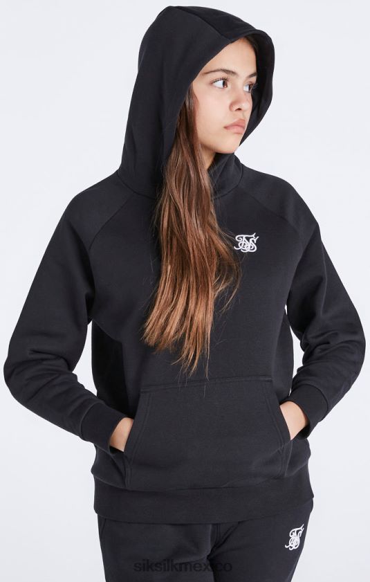 sudadera con capucha negra Essentials vestir chicas SikSilk 8TT44N335