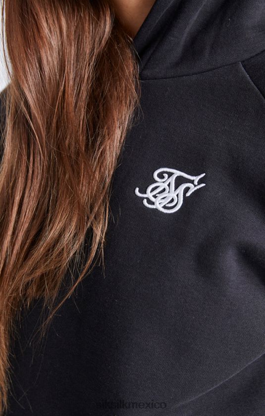 sudadera con capucha negra Essentials vestir chicas SikSilk 8TT44N335