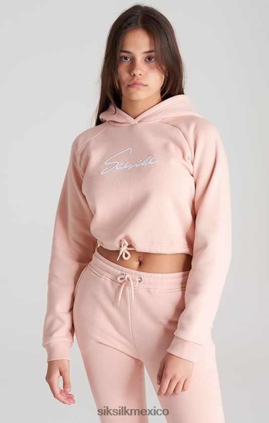 sudadera con capucha rosa distintiva vestir chicas SikSilk 8TT44N333
