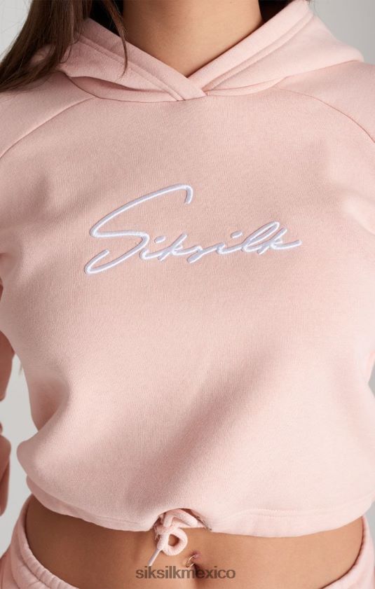 sudadera con capucha rosa distintiva vestir chicas SikSilk 8TT44N333