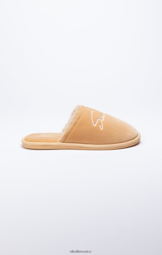 zapatilla beige con logo bordado calzado hombres SikSilk 8TT44N7