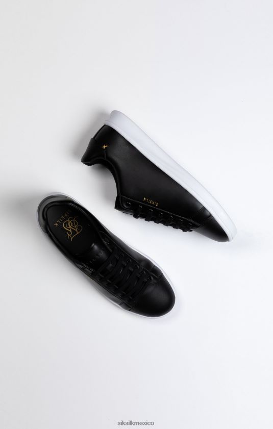 zapatillas casual bajas negras calzado hombres SikSilk 8TT44N17