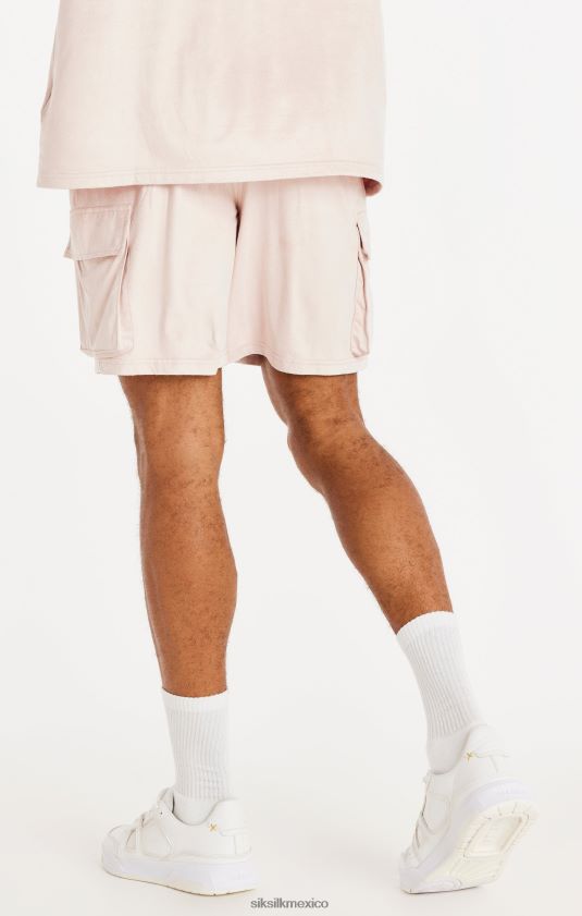 Shorts cargo de ante elástico - rosa vestir hombres SikSilk 8TT44N579