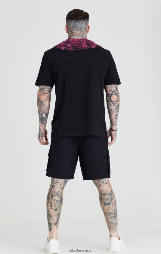 pantalón corto cargo ripstop negro vestir hombres SikSilk 8TT44N586