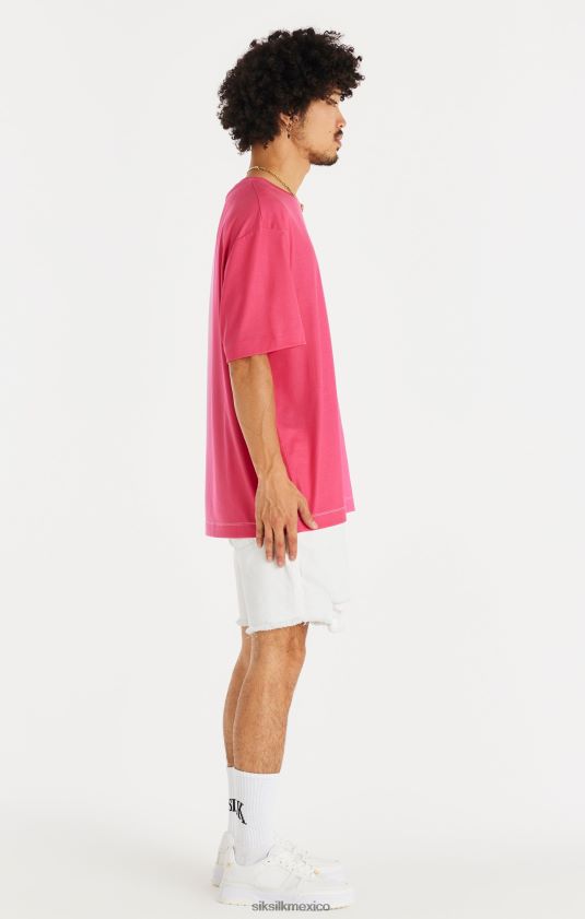 pantalón corto de mezclilla desgastado con dobladillo sin rematar blanco vestir hombres SikSilk 8TT44N600