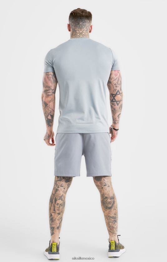 pantalón corto tejido deportivo gris jaspeado vestir hombres SikSilk 8TT44N565