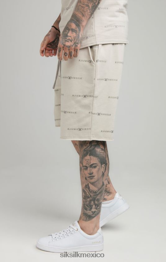 short con estampado reflectante beige vestir hombres SikSilk 8TT44N594