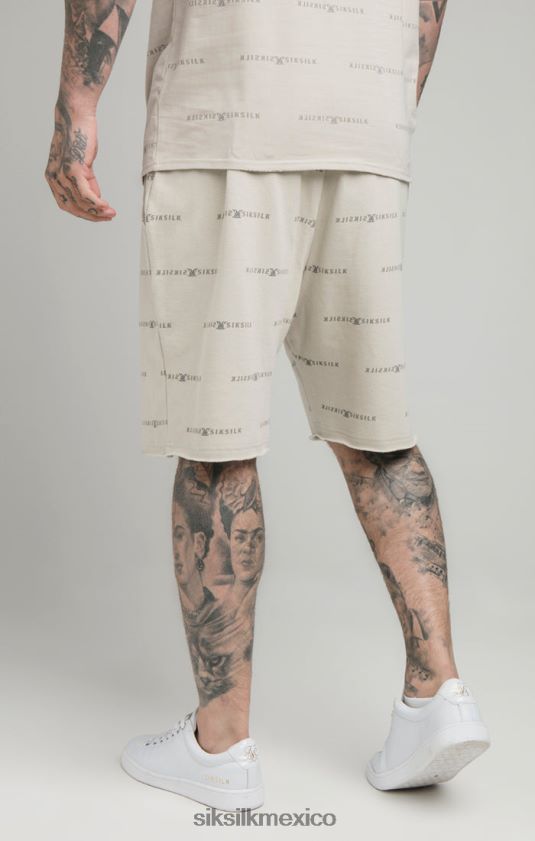 short con estampado reflectante beige vestir hombres SikSilk 8TT44N594
