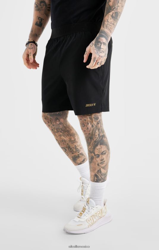 short deportivo negro vestir hombres SikSilk 8TT44N590