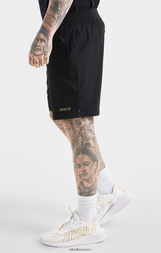 short deportivo negro vestir hombres SikSilk 8TT44N590
