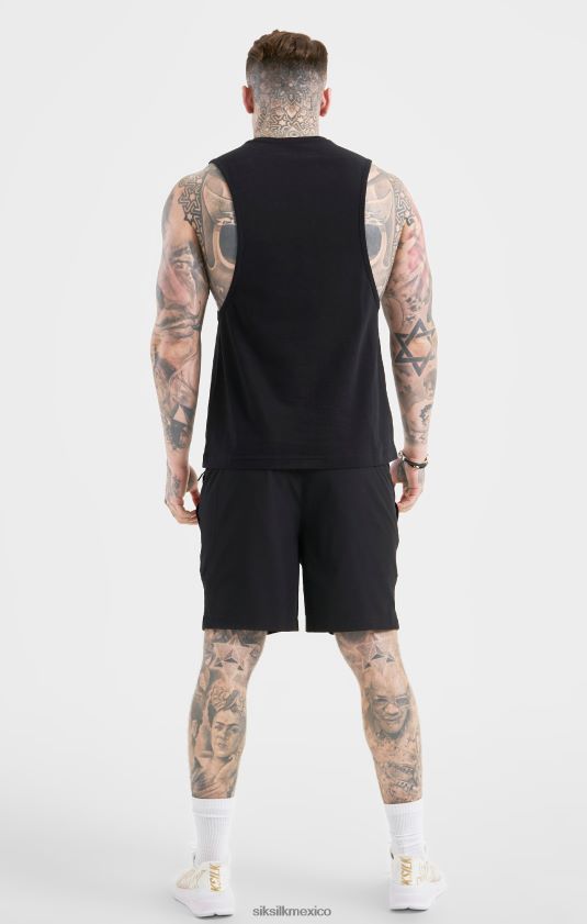 short deportivo negro vestir hombres SikSilk 8TT44N590