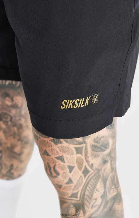 short deportivo negro vestir hombres SikSilk 8TT44N590