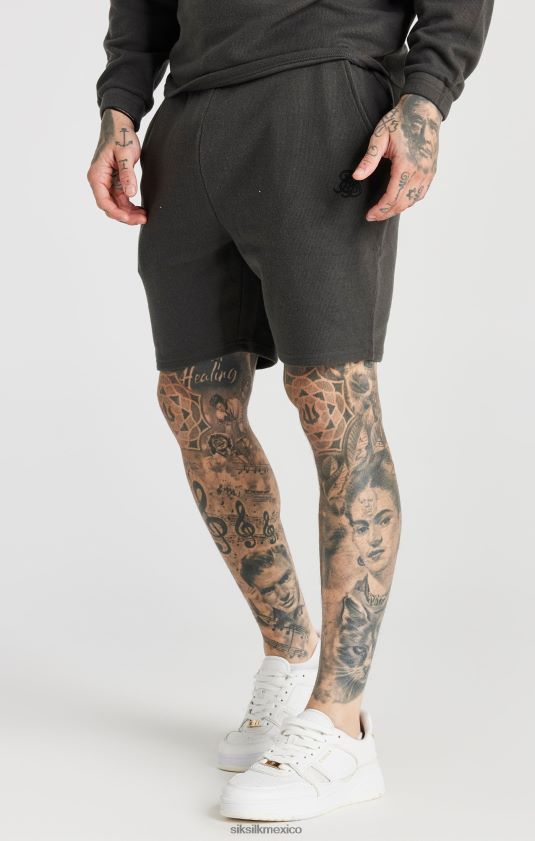 short relajado de canalé gris vestir hombres SikSilk 8TT44N599
