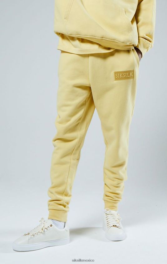 jogger amarillo con puños y ajuste relajado vestir hombres SikSilk 8TT44N540