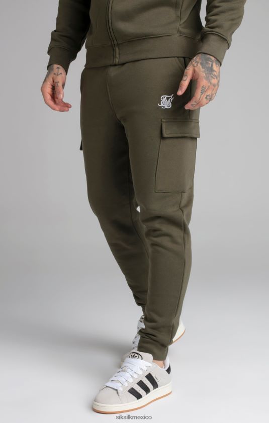 jogger cargo esencial caqui vestir hombres SikSilk 8TT44N515