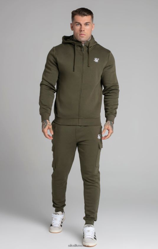 jogger cargo esencial caqui vestir hombres SikSilk 8TT44N515