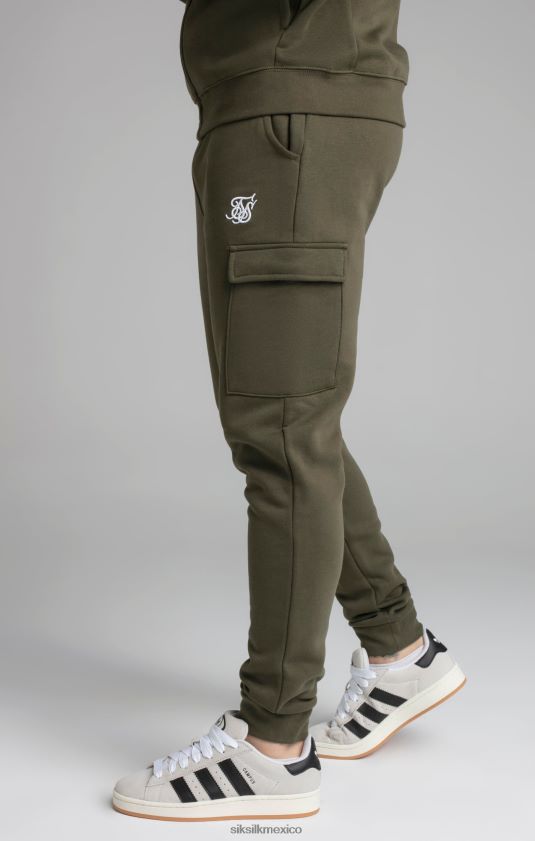 jogger cargo esencial caqui vestir hombres SikSilk 8TT44N515