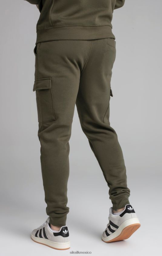 jogger cargo esencial caqui vestir hombres SikSilk 8TT44N515