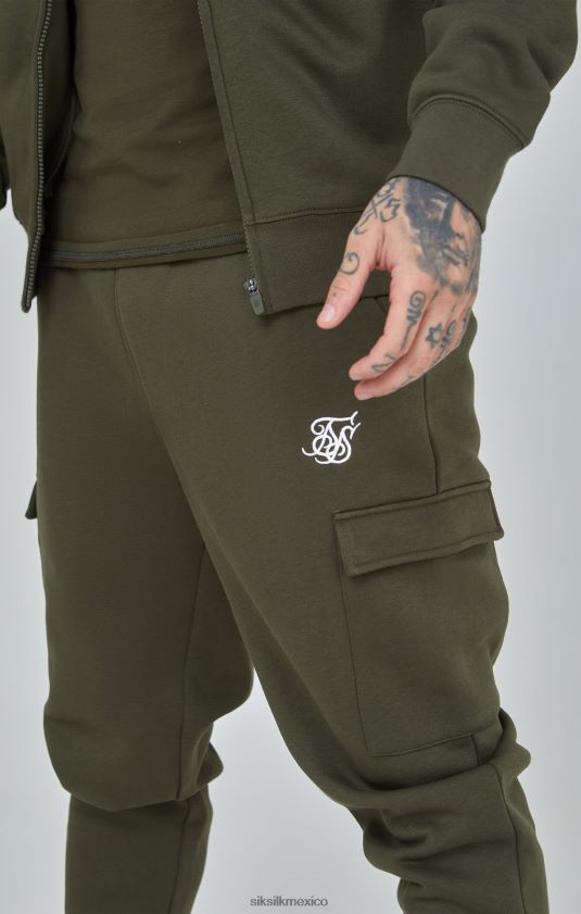 jogger cargo esencial caqui vestir hombres SikSilk 8TT44N515