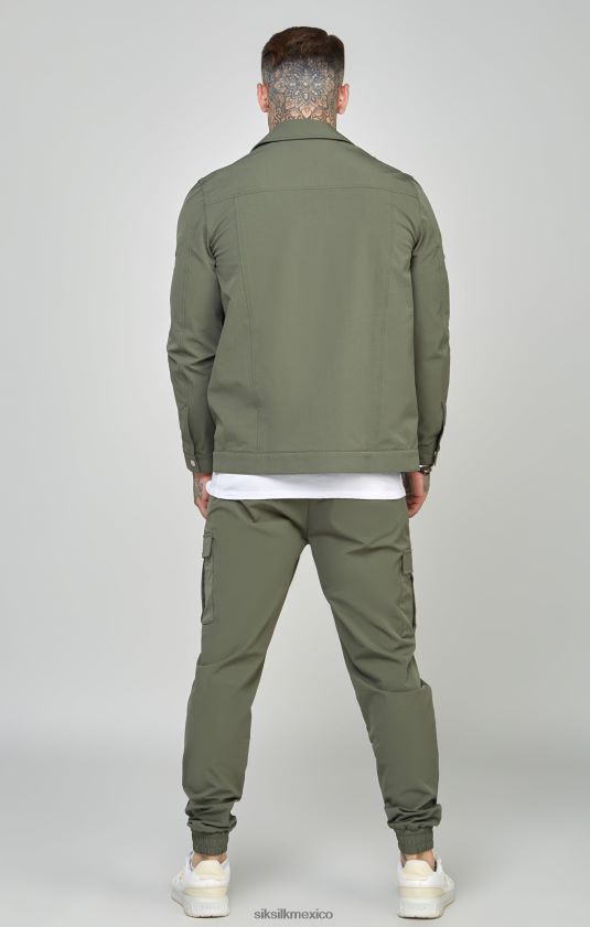 jogger cargo utilitario caqui vestir hombres SikSilk 8TT44N511