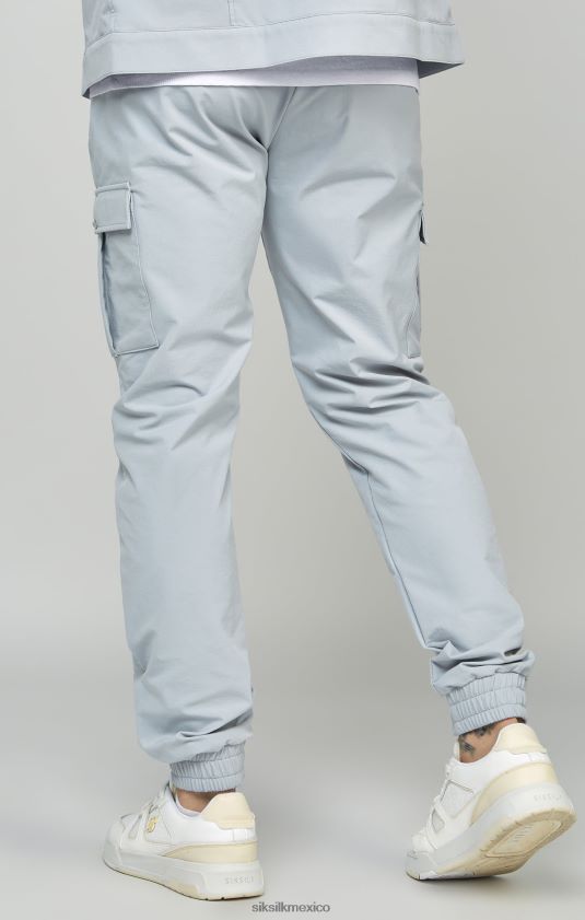 jogger cargo utilitario gris vestir hombres SikSilk 8TT44N510