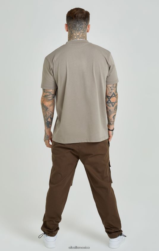 pantalones cargo marrones ripstop vestir hombres SikSilk 8TT44N514