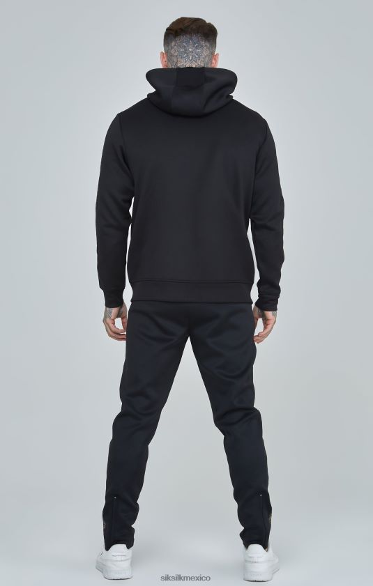 pantalones de chándal con cinta dorada negra vestir hombres SikSilk 8TT44N529