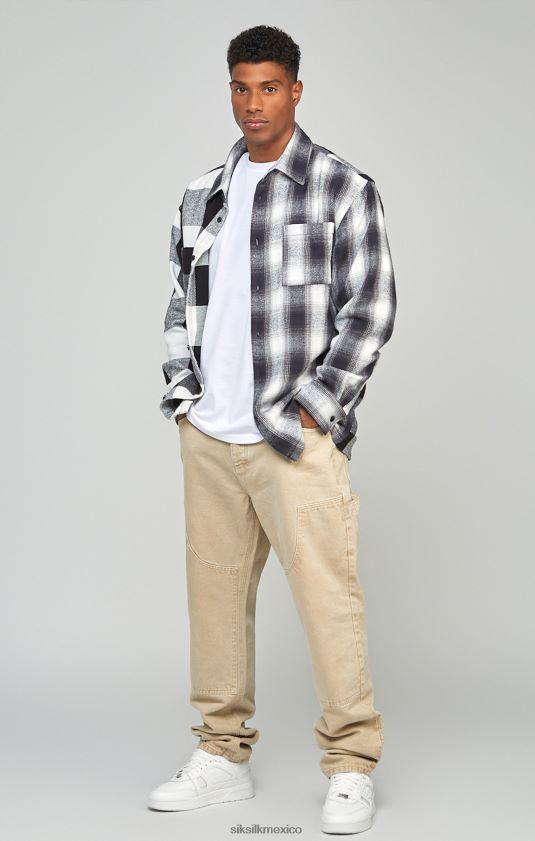 denim carpintero crudo de corte recto vestir hombres SikSilk 8TT44N555