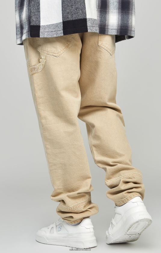 denim carpintero crudo de corte recto vestir hombres SikSilk 8TT44N555