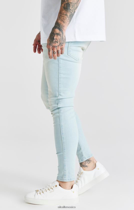 jeans ajustados esenciales azul claro vestir hombres SikSilk 8TT44N552