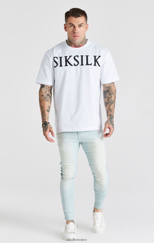jeans ajustados esenciales azul claro vestir hombres SikSilk 8TT44N552