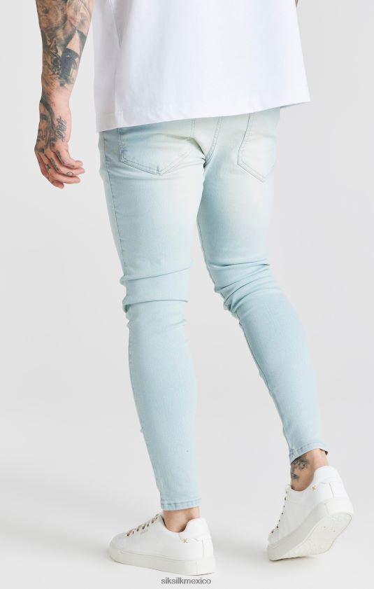 jeans ajustados esenciales azul claro vestir hombres SikSilk 8TT44N552