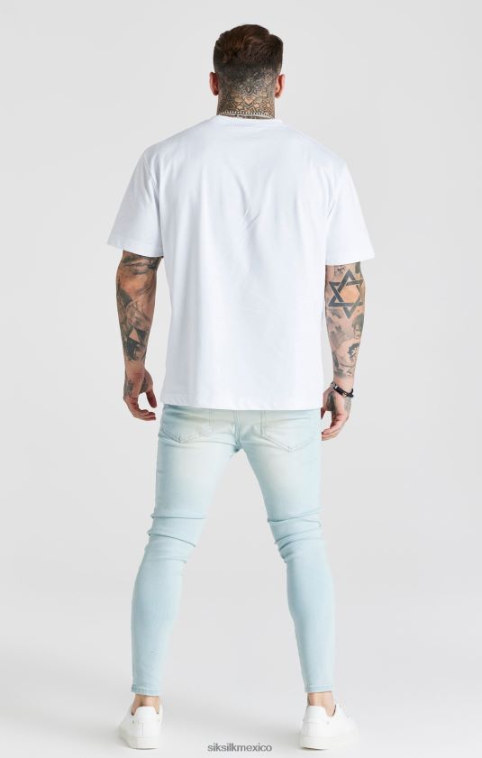 jeans ajustados esenciales azul claro vestir hombres SikSilk 8TT44N552