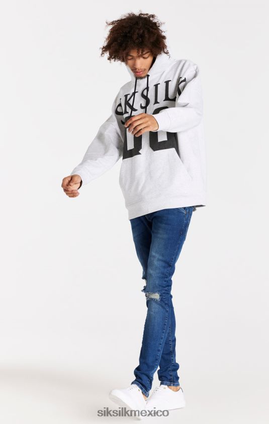 vaqueros azules desgastados y ajustados vestir hombres SikSilk 8TT44N563
