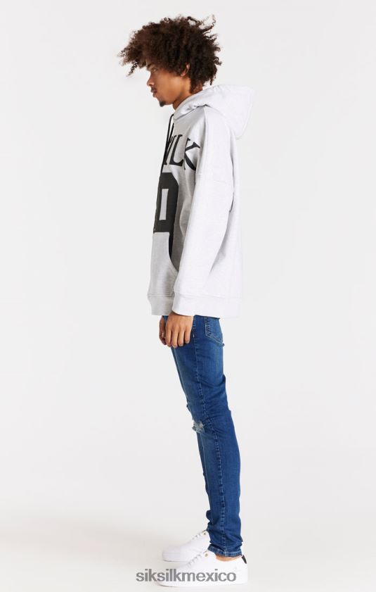 vaqueros azules desgastados y ajustados vestir hombres SikSilk 8TT44N563