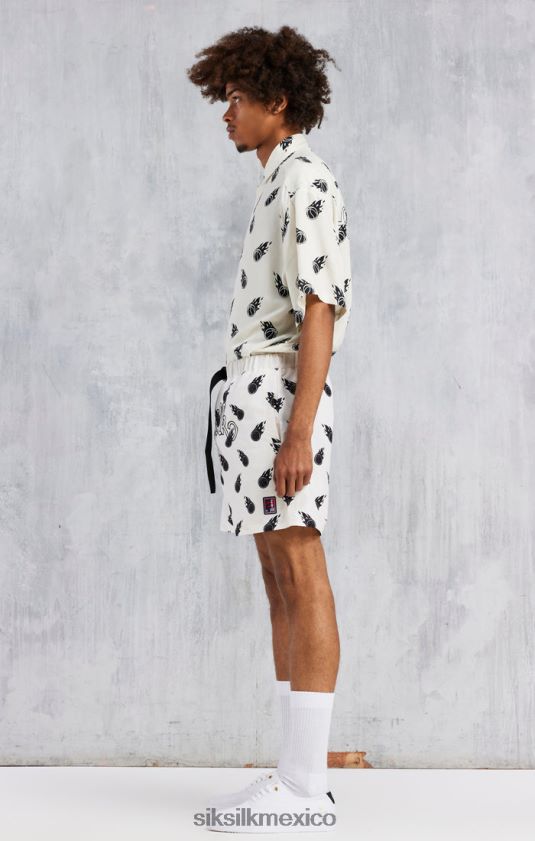 camisa extragrande con estampado crudo Space Jam vestir hombres SikSilk x 8TT44N463