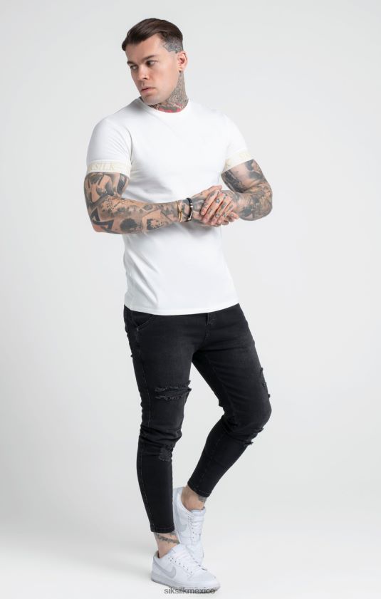 camiseta crudo con puños elásticos vestir hombres SikSilk 8TT44N367