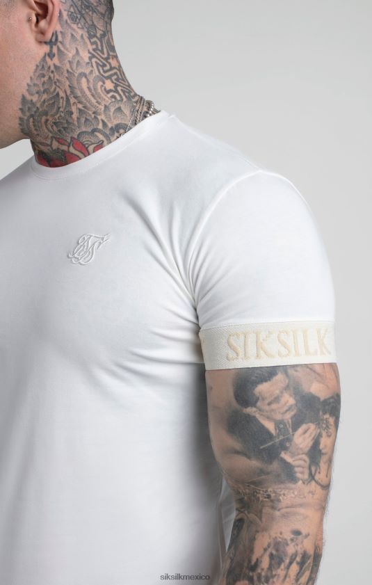 camiseta crudo con puños elásticos vestir hombres SikSilk 8TT44N367