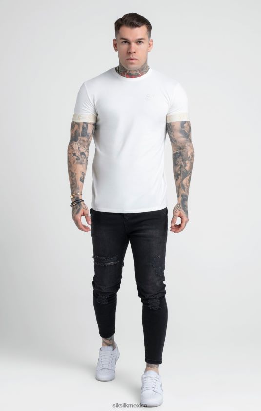 camiseta crudo con puños elásticos vestir hombres SikSilk 8TT44N367