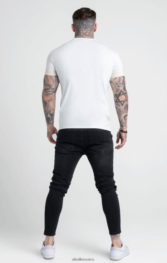 camiseta crudo con puños elásticos vestir hombres SikSilk 8TT44N367