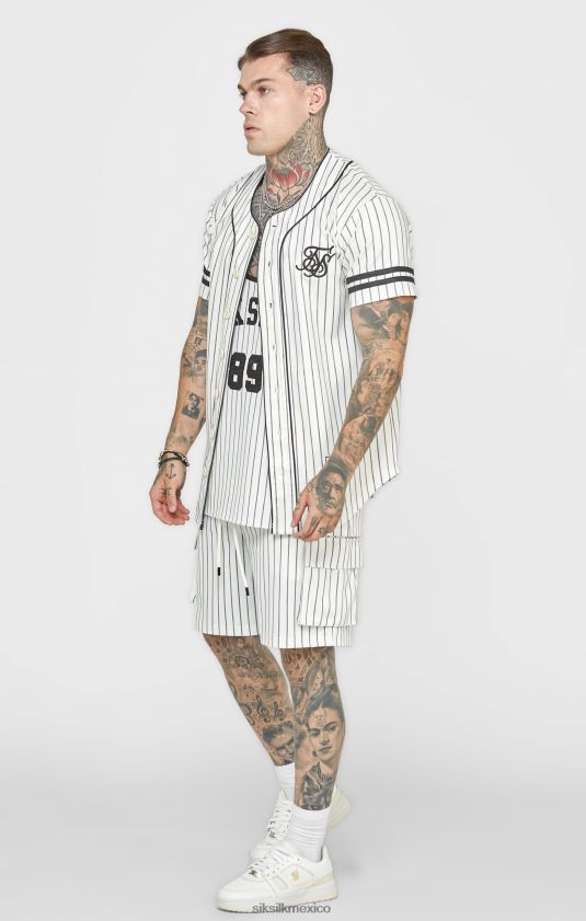 camiseta de beisbol color beige vestir hombres SikSilk 8TT44N391