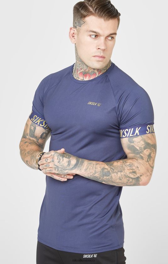 camiseta deportiva azul marino vestir hombres SikSilk 8TT44N371