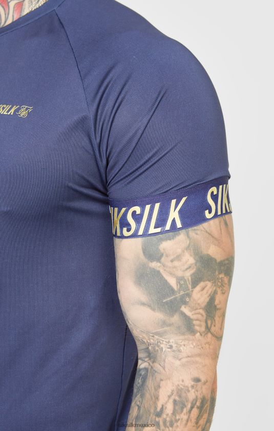 camiseta deportiva azul marino vestir hombres SikSilk 8TT44N371